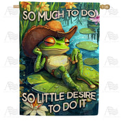 America Forever So Much To Do Frog Humor House Flag