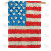 American Flag Floral Petals Double Sided House Flag