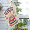 America Forever Happy Birthday America House Flag
