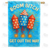 Patriotic Fireworks Humor Double Sided House Flag
