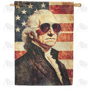 America Forever Cool George Washington House Flag