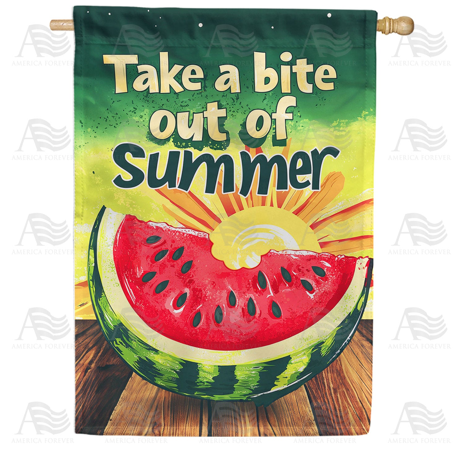 America Forever Take a Bite Out of Summer House Flag