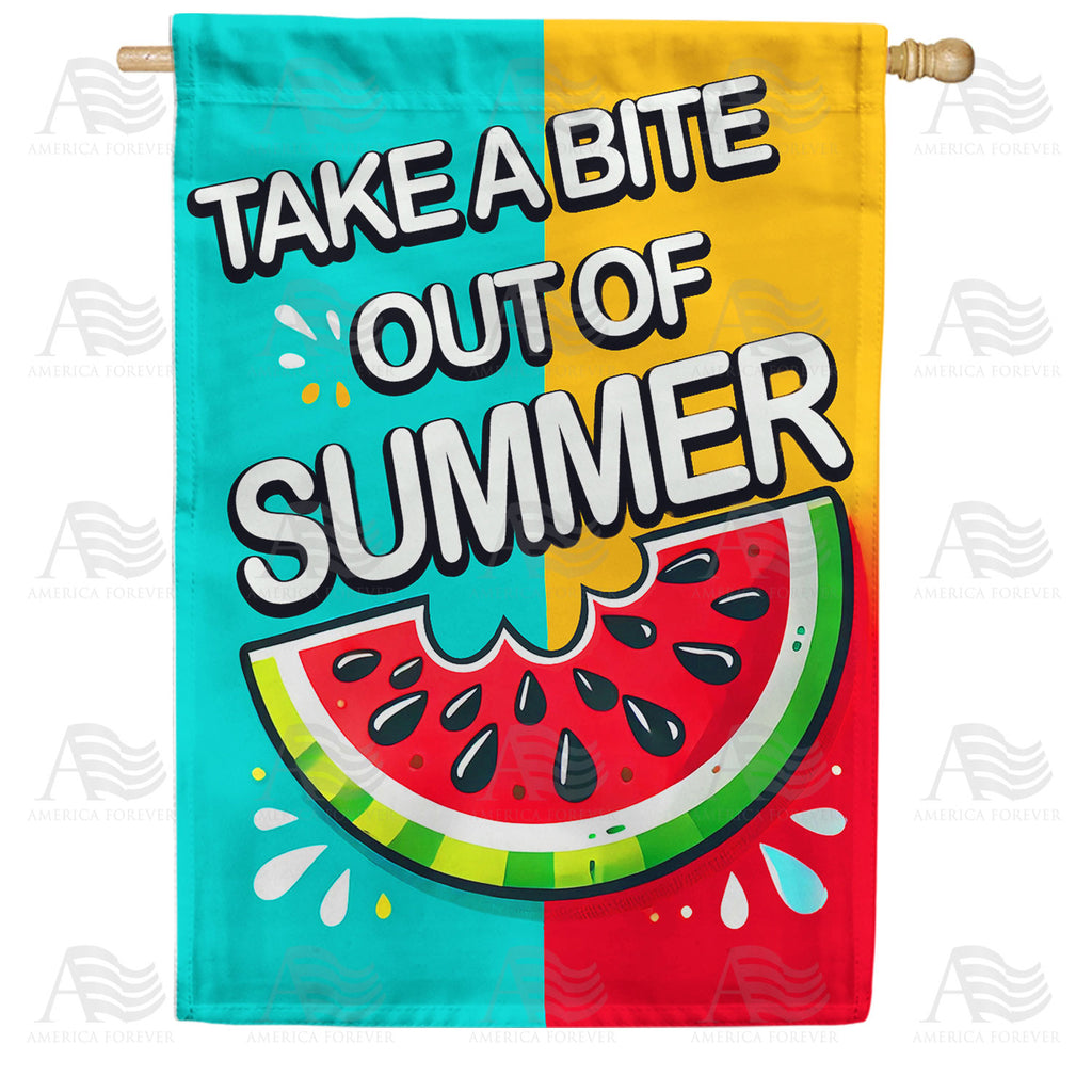 America Forever Take a Bite Summer Watermelon House Flag