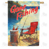 America Forever Gone Fishing House Flag