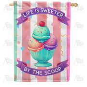 America Forever Life is Sweeter Ice Cream House Flag