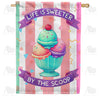 America Forever Life is Sweeter Ice Cream House Flag