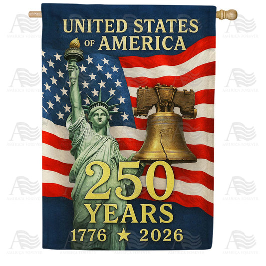 America Forever USA 250 Years House Flag