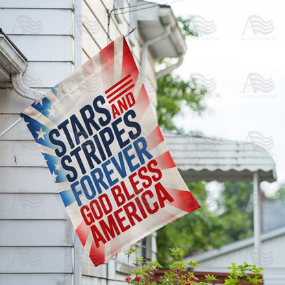 Stars and Stripes Forever Patriotic House Flag