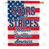 Stars and Stripes Forever God Bless America House Flag