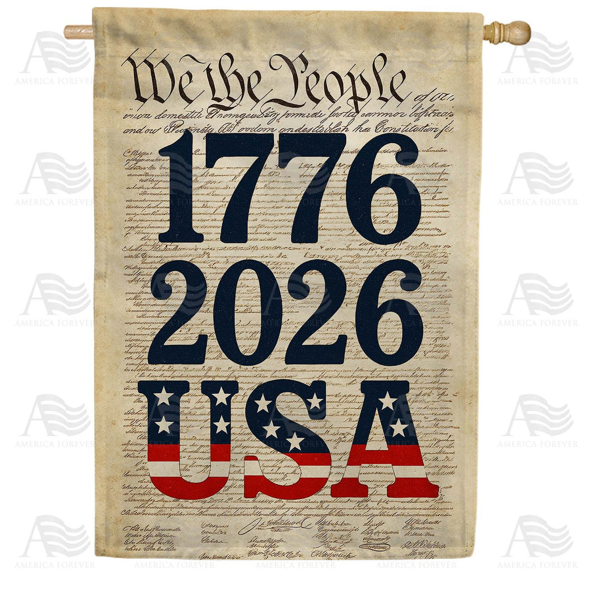 We The People 1776-2026 USA House Flag