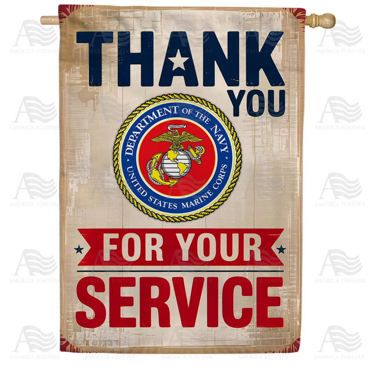 Thank You Marines Service House Flag