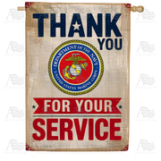 Thank You Marines Service House Flag