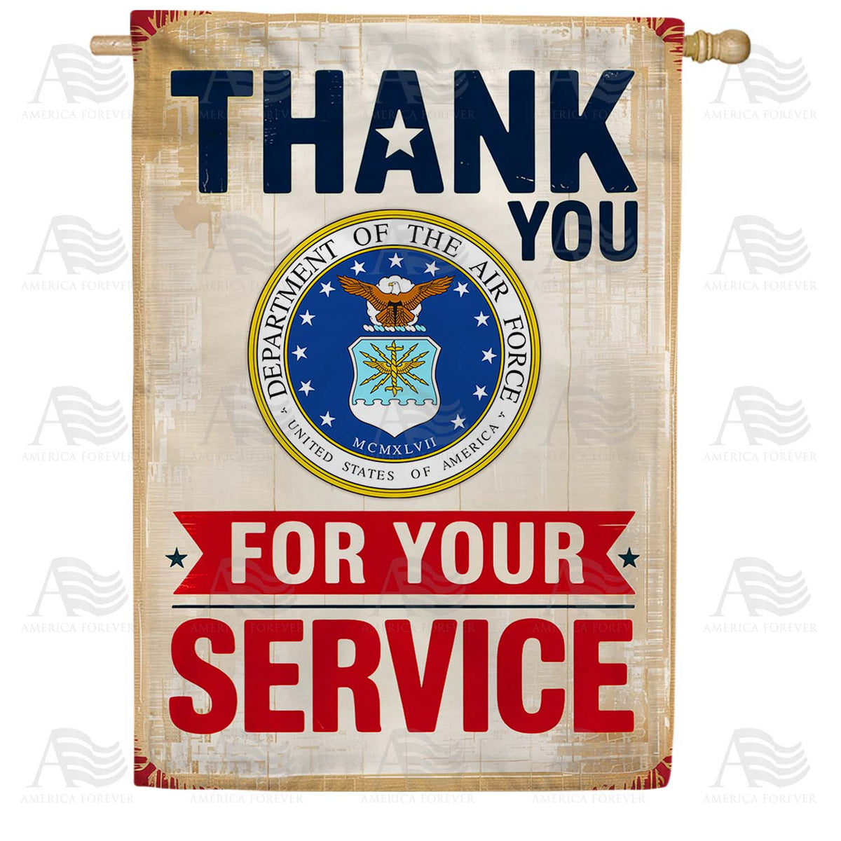 Thank You Air Force Service House Flag