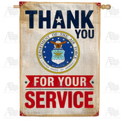 Thank You Air Force Service House Flag