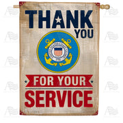 Thank You Coast Guard Service House Flag