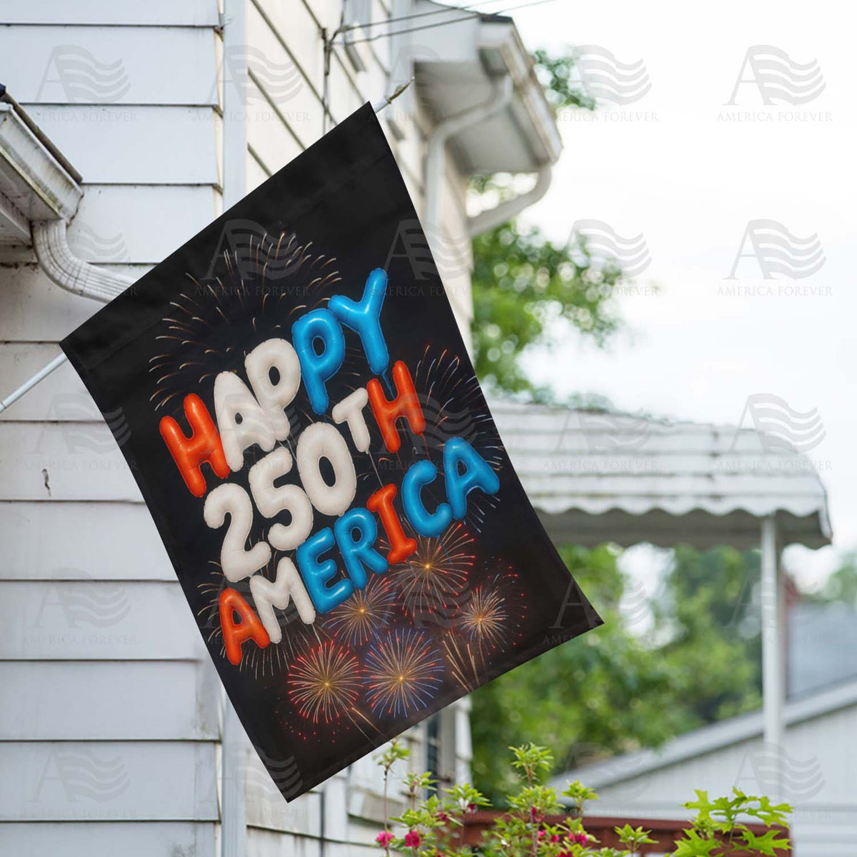 Happy 250th America House Flag