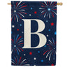 America Forever Patriotic Fireworks Monogram House Flag