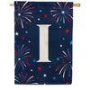 America Forever Patriotic Fireworks Monogram House Flag