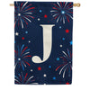 America Forever Patriotic Fireworks Monogram House Flag