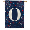 America Forever Patriotic Fireworks Monogram House Flag