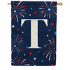 America Forever Patriotic Fireworks Monogram House Flag