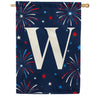 America Forever Patriotic Fireworks Monogram House Flag