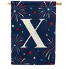 America Forever Patriotic Fireworks Monogram House Flag