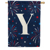 America Forever Patriotic Fireworks Monogram House Flag