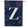 America Forever Patriotic Fireworks Monogram House Flag