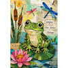 America Forever Frog on Lily Pad Enjoy Little Things House Flag