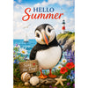 America Forever Hello Summer Puffin House Flag