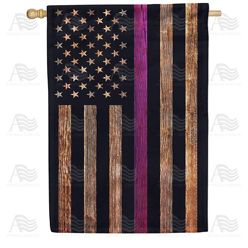 America Forever Thin Pink Line House Flag