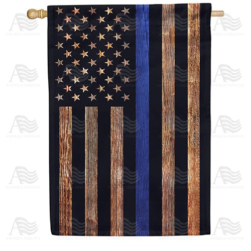 America Forever Thin Blue Line House Flag
