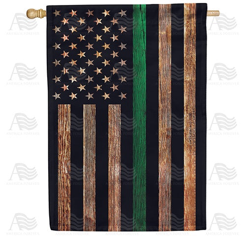 America Forever Thin Green Line House Flag