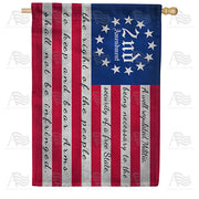 America Forever Rustic 2nd Amendment USA House Flag