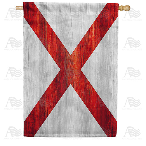 America Forever Alabama State Wood-Style House Flag