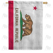 America Forever California State Wood-Style House Flag