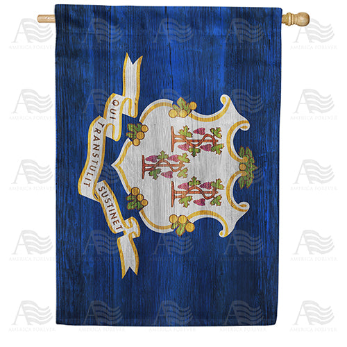 America Forever Connecticut State Wood-Style House Flag