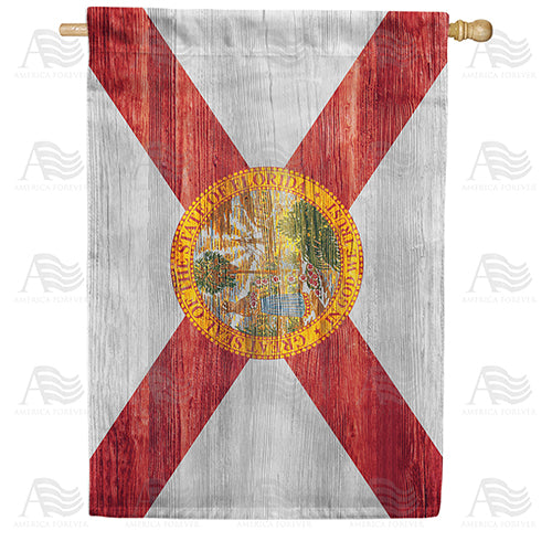 America Forever Florida State Wood-Style House Flag