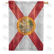 America Forever Florida State Wood-Style House Flag