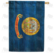 America Forever Idaho State Wood-Style House Flag