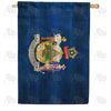 America Forever Maine State Wood-Style House Flag
