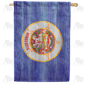 America Forever Minnesota State Wood-Style House Flag