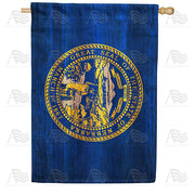 America Forever Nebraska State Wood-Style House Flag