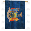 America Forever New York State Wood-Style House Flag