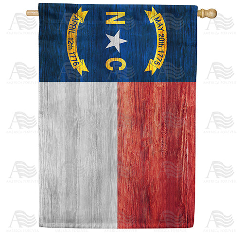 America Forever North Carolina State Wood-Style House Flag