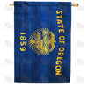 America Forever Oregon State Wood-Style House Flag