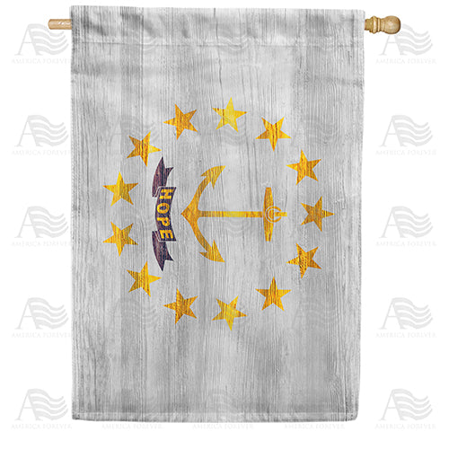 America Forever Rhode Island State Wood-Style House Flag