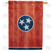America Forever Tennessee State Wood-Style House Flag