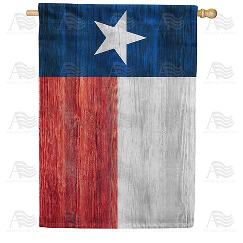 America Forever Texas State Wood-Style House Flag